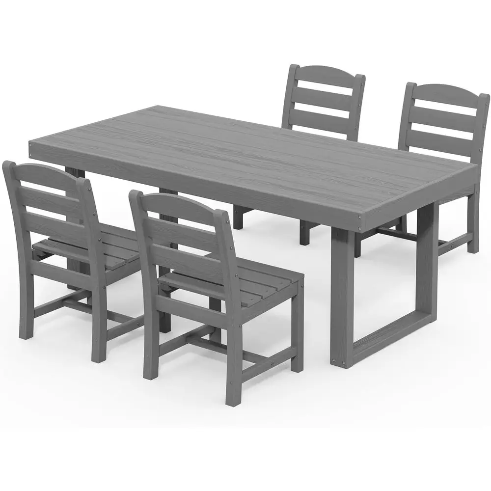 Gray 67 Outdoor Dining Set with Weather-Resistant Patio Table and Armchairs
Gray 67 Outdoor Dining Set with Weather-Resistant Patio Table and Armchairs