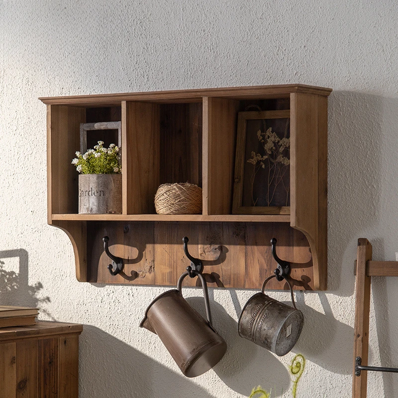 Wabi Sandy Wind Solid Wood Entrance Shelf Middle Antique Black Wall Hanging Cabinet
Wabi Sandy Wind Solid Wood Entrance Shelf Middle Antique Black Wall Hanging Cabinet
