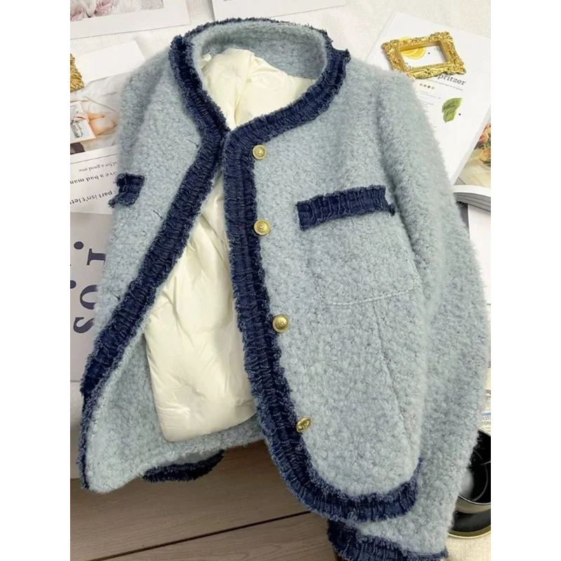 Утепленная шерстяная куртка с пуховым наполнителем для женщин, осенне-зимняя, маленького размера, теплая, в корейском стиле, верхняя одежда
Утепленная шерстяная куртка с пуховым наполнителем для женщин, осенне-зимняя, маленького размера, теплая, в корейском стиле, верхняя одежда