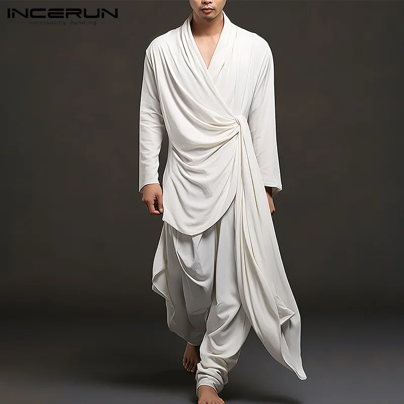 INCERUN 2024 Korean Style Men Simple Elegant Sets Casual Irregular Solid Long Sleeved Tops Pants Streetwear Two-piece Sets S-5XL
INCERUN 2024 Korean Style Men Simple Elegant Sets Casual Irregular Solid Long Sleeved Tops Pants Streetwear Two-piece Sets S-5XL
