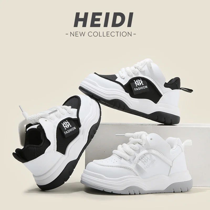 Детская осенняя кожаная обувь на платформе, кроссовки с цветными блоками для мальчиков и девочек, однотонная повседневная обувь на мягкой подошве со шнуровкой спереди
Детская осенняя кожаная обувь на платформе, кроссовки с цветными блоками для мальчиков и девочек, однотонная повседневная обувь на мягкой подошве со шнуровкой спереди