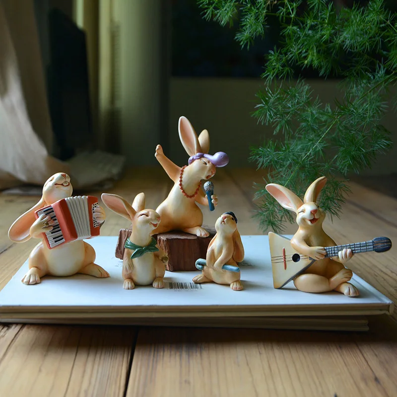 Creative Cartoon Cute Personalised Rabbit Ornament Singing Music Animal Home Living Room Desktop Tray Resin Sculpture Decoration
Creative Cartoon Cute Personalised Rabbit Ornament Singing Music Animal Home Living Room Desktop Tray Resin Sculpture Decoration