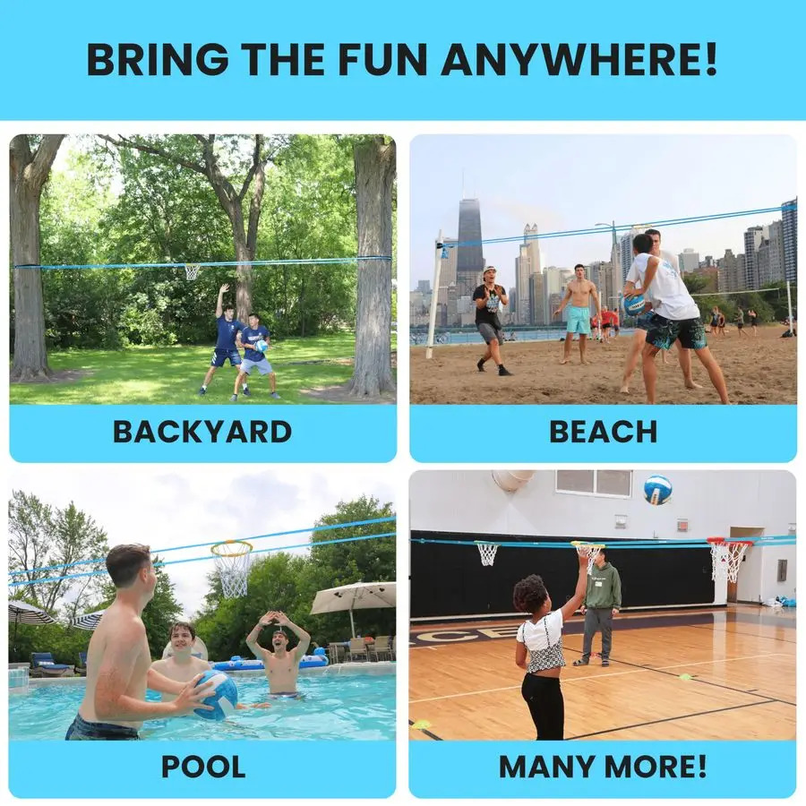 BALL Portable Basketball Hoop with Adjustable Height Play Floating Outdoor Yard Game at Beach, Lawn, Backyard, Pool, Grass New S
BALL Portable Basketball Hoop with Adjustable Height Play Floating Outdoor Yard Game at Beach, Lawn, Backyard, Pool, Grass New S