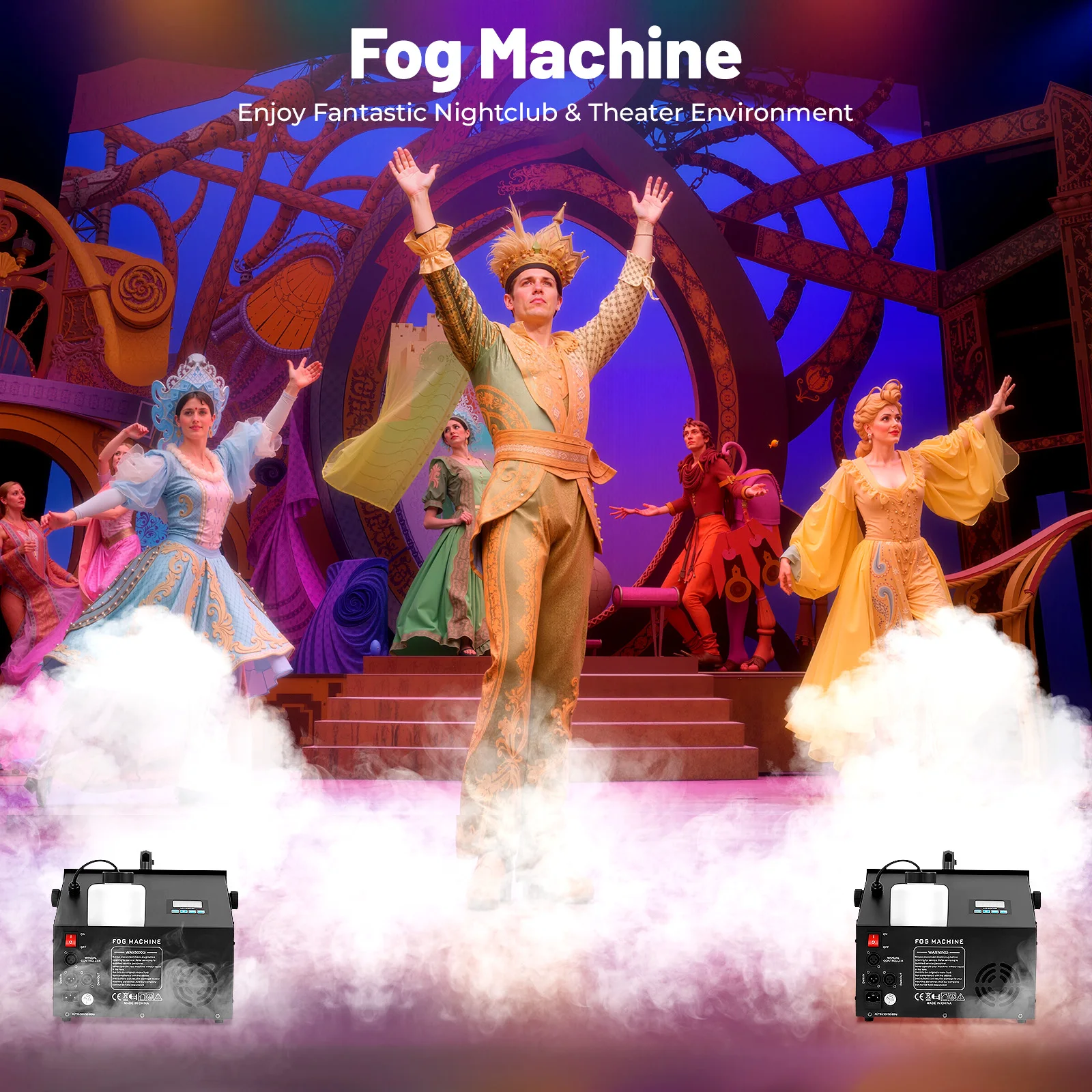 Low Lying Smoke Machine 1200W DMX Fog Machine with Wireless Remote Control Stage Fogger for Party Club Theater DJ Event
Low Lying Smoke Machine 1200W DMX Fog Machine with Wireless Remote Control Stage Fogger for Party Club Theater DJ Event