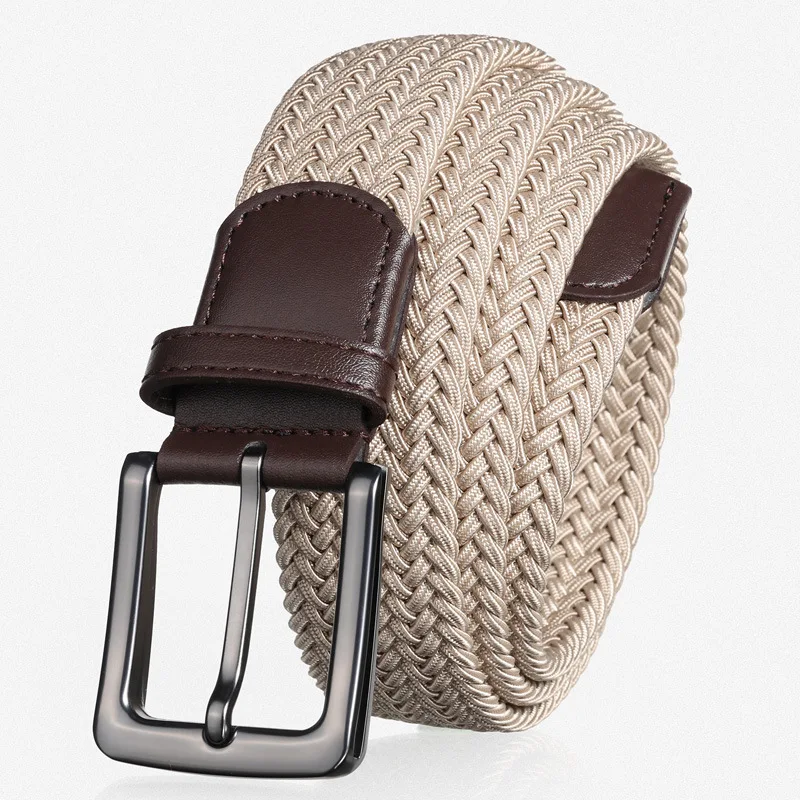 3.4CM X 115CM Beige Men Belt Gun Color Buckle Elastic Braided High end Youth Business Pin New Design Pants Accessories
3.4CM X 115CM Beige Men Belt Gun Color Buckle Elastic Braided High end Youth Business Pin New Design Pants Accessories