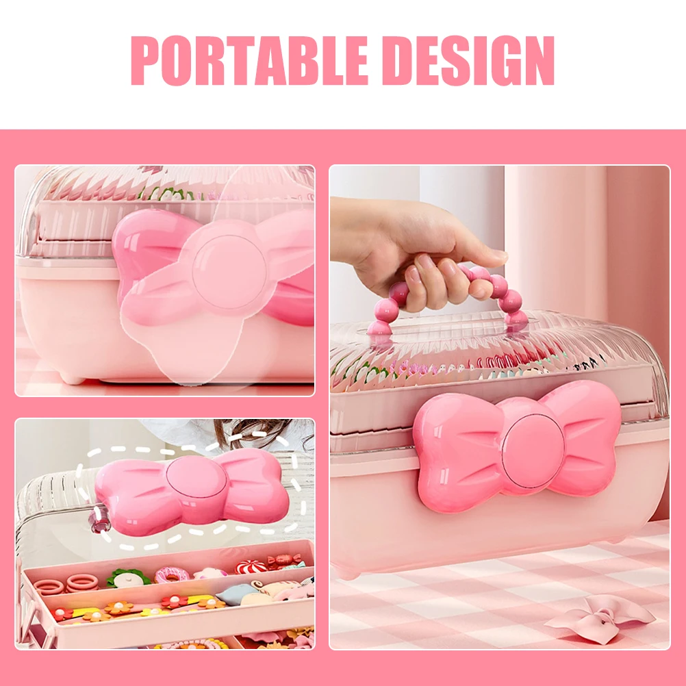 Adorable Portable Jewelry Box for Girls Multi layer Hair Accessories Storage Container Bow Decor Lightweight
Adorable Portable Jewelry Box for Girls Multi layer Hair Accessories Storage Container Bow Decor Lightweight