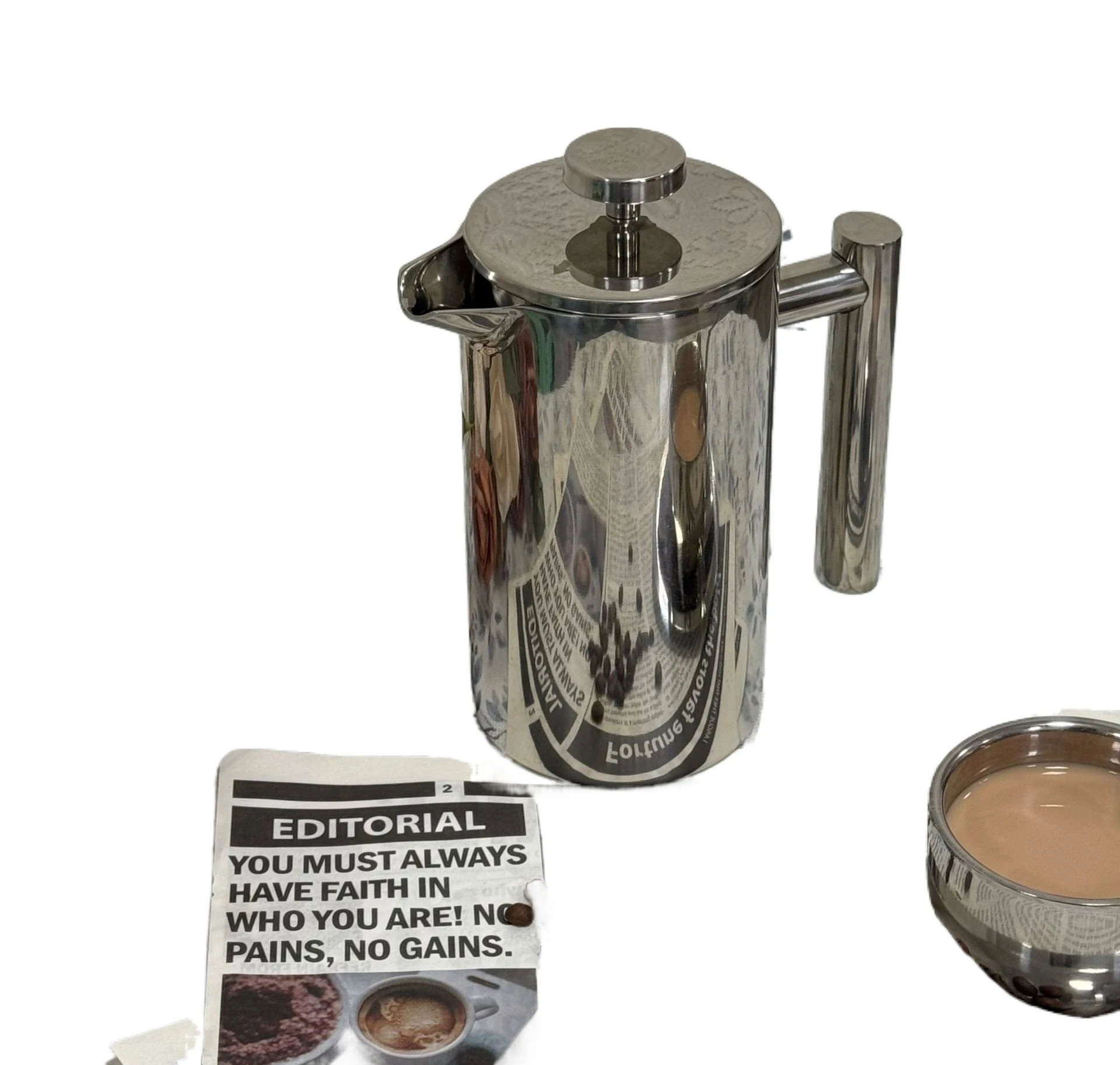304 French press, double-layer, stainless steel, French manual coffee maker
304 French press, double-layer, stainless steel, French manual coffee maker