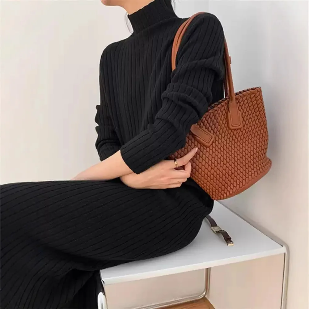 Knee Length Pullovers Dog Print Sweaters Jumpers Women Turtlenecks Basic Clubwear Student Niche Cloak Overlapped Knitting Trendy
Knee Length Pullovers Dog Print Sweaters Jumpers Women Turtlenecks Basic Clubwear Student Niche Cloak Overlapped Knitting Trendy