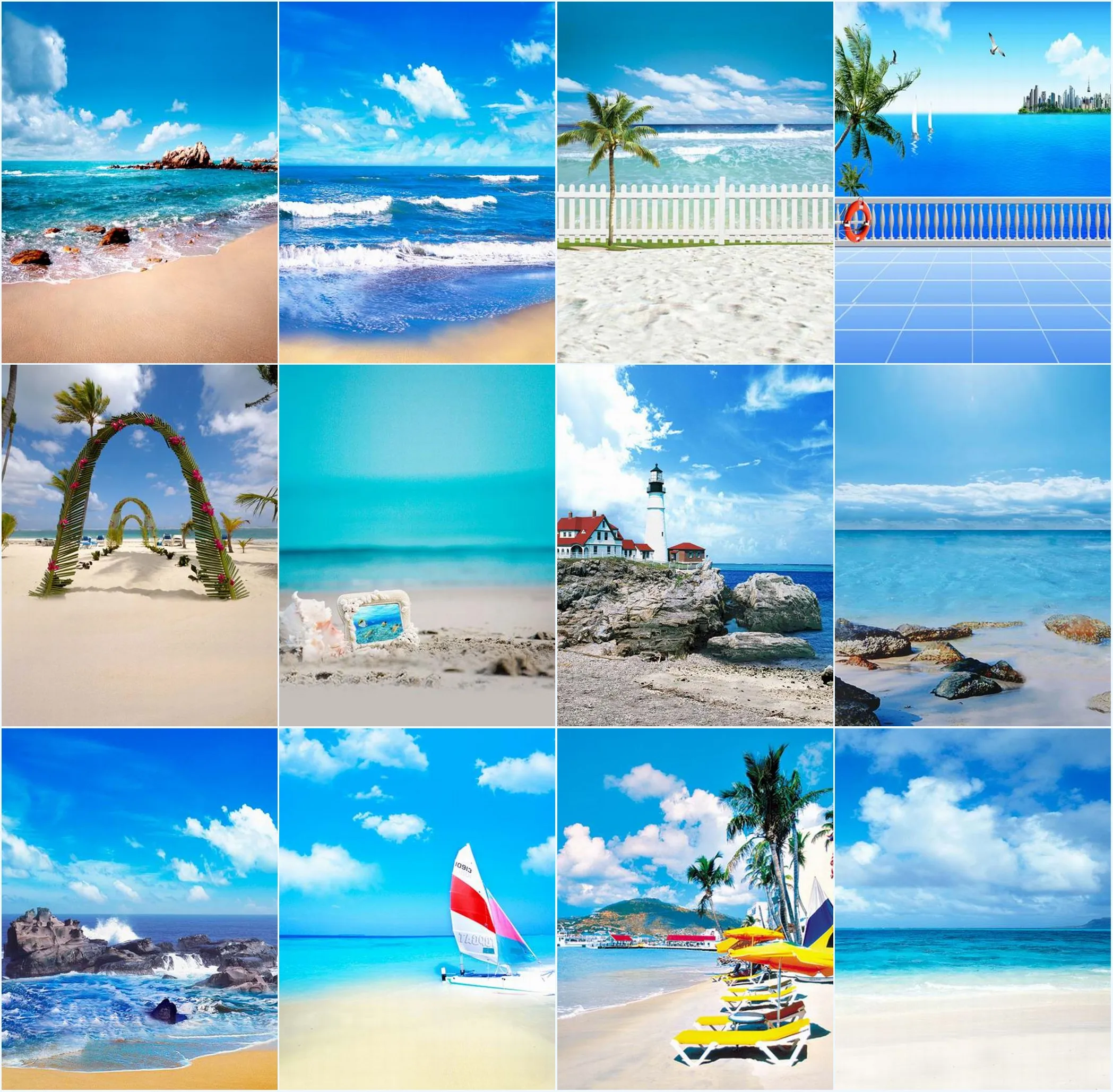 Mehofond Summer Backdrop Tropical Seaside Beach Sky Cloud Wedding Professional Photography Background Portrait Photo Props
Mehofond Summer Backdrop Tropical Seaside Beach Sky Cloud Wedding Professional Photography Background Portrait Photo Props