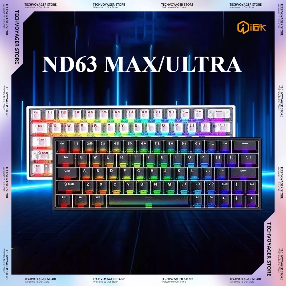 IROK ND63 Max/ND63 Ультрамагнитный переключатель Механическая клавиатура Переключатель Холла Пользовательская проводная игровая клавиатура Аксессуары для ПК Подарки
IROK ND63 Max/ND63 Ультрамагнитный переключатель Механическая клавиатура Переключатель Холла Пользовательская проводная игровая клавиатура Аксессуары для ПК Подарки