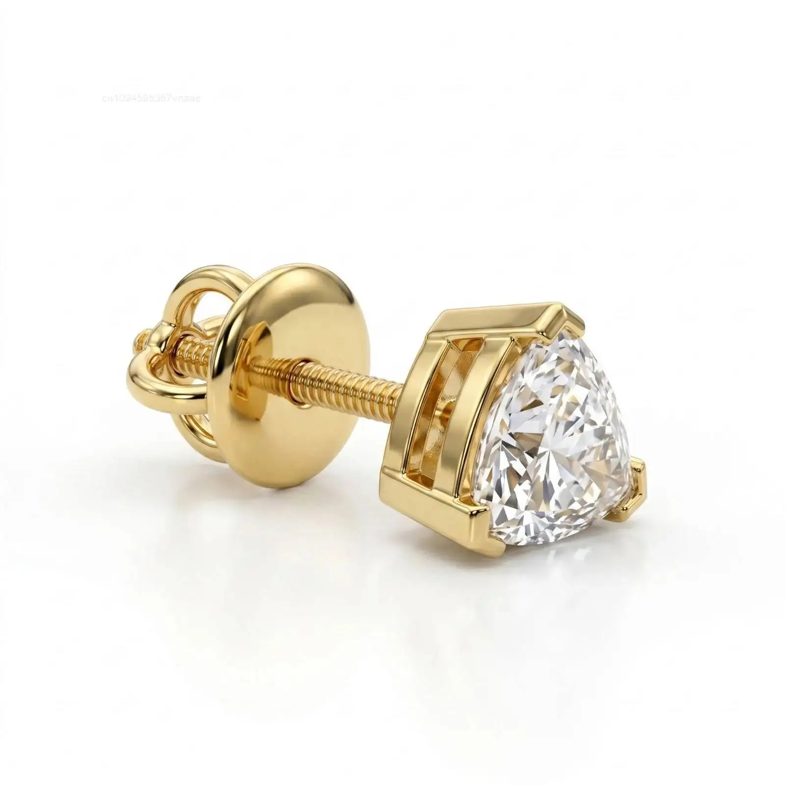 Trillion Cut Moissanite Diamond Single Ear Stud 18K Gold Elegant Moissanite Earrings
Trillion Cut Moissanite Diamond Single Ear Stud 18K Gold Elegant Moissanite Earrings