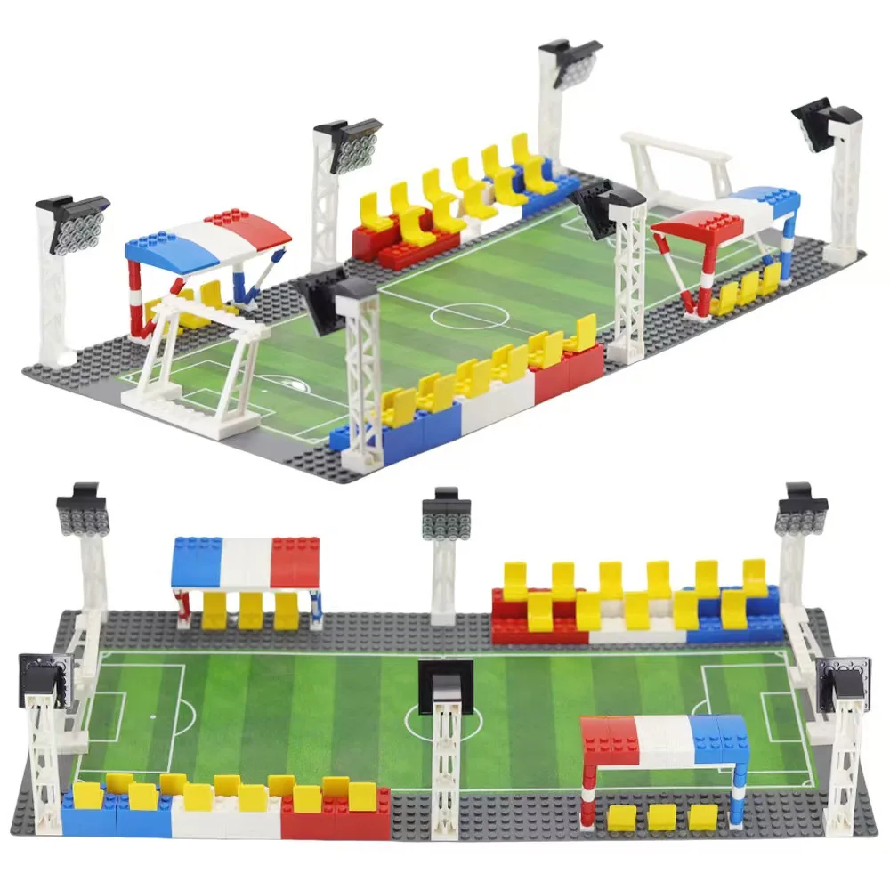 MOC Soccer Field Scene Building Blocks Kit with Mini Doll Figures Baseplate Sports Ground Puzzle Assmbly Bricks
MOC Soccer Field Scene Building Blocks Kit with Mini Doll Figures Baseplate Sports Ground Puzzle Assmbly Bricks