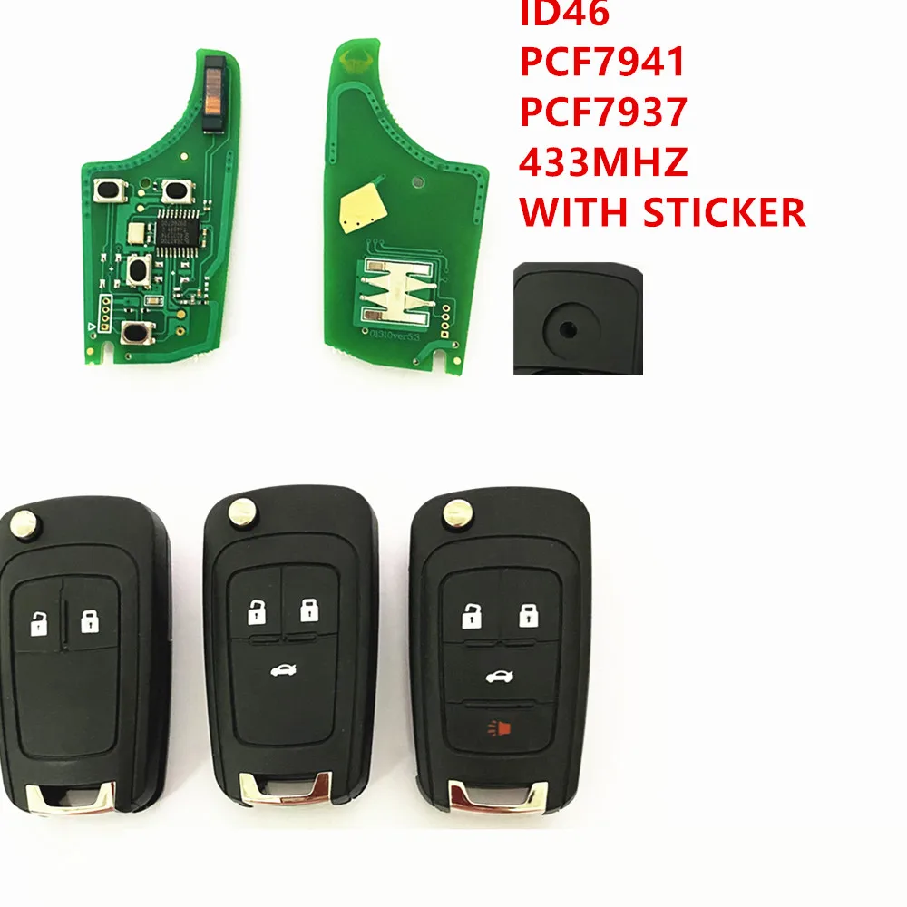 Car Remote Key 433 MHz ID46 PCF7937 PCF7941 ChipFor Chevrolet Cruze Sail Orlando Malibu Aveo Spark Auto Smart Control
Car Remote Key 433 MHz ID46 PCF7937 PCF7941 ChipFor Chevrolet Cruze Sail Orlando Malibu Aveo Spark Auto Smart Control