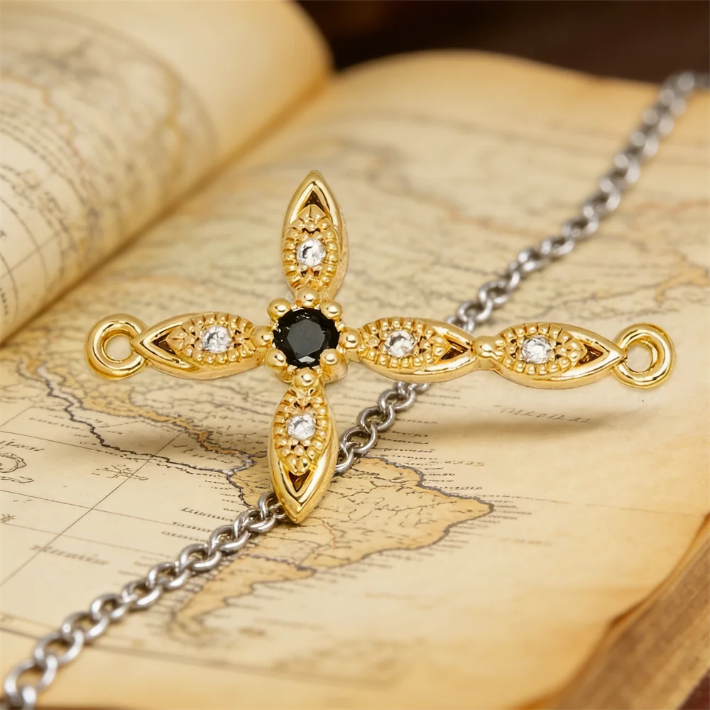 2Pcs Connectors Brass Zircon Handmade Cross Designs Zircon Hollow Twist for DIY Jewelry Bracelet Necklace Jewelry Accessories
2Pcs Connectors Brass Zircon Handmade Cross Designs Zircon Hollow Twist for DIY Jewelry Bracelet Necklace Jewelry Accessories