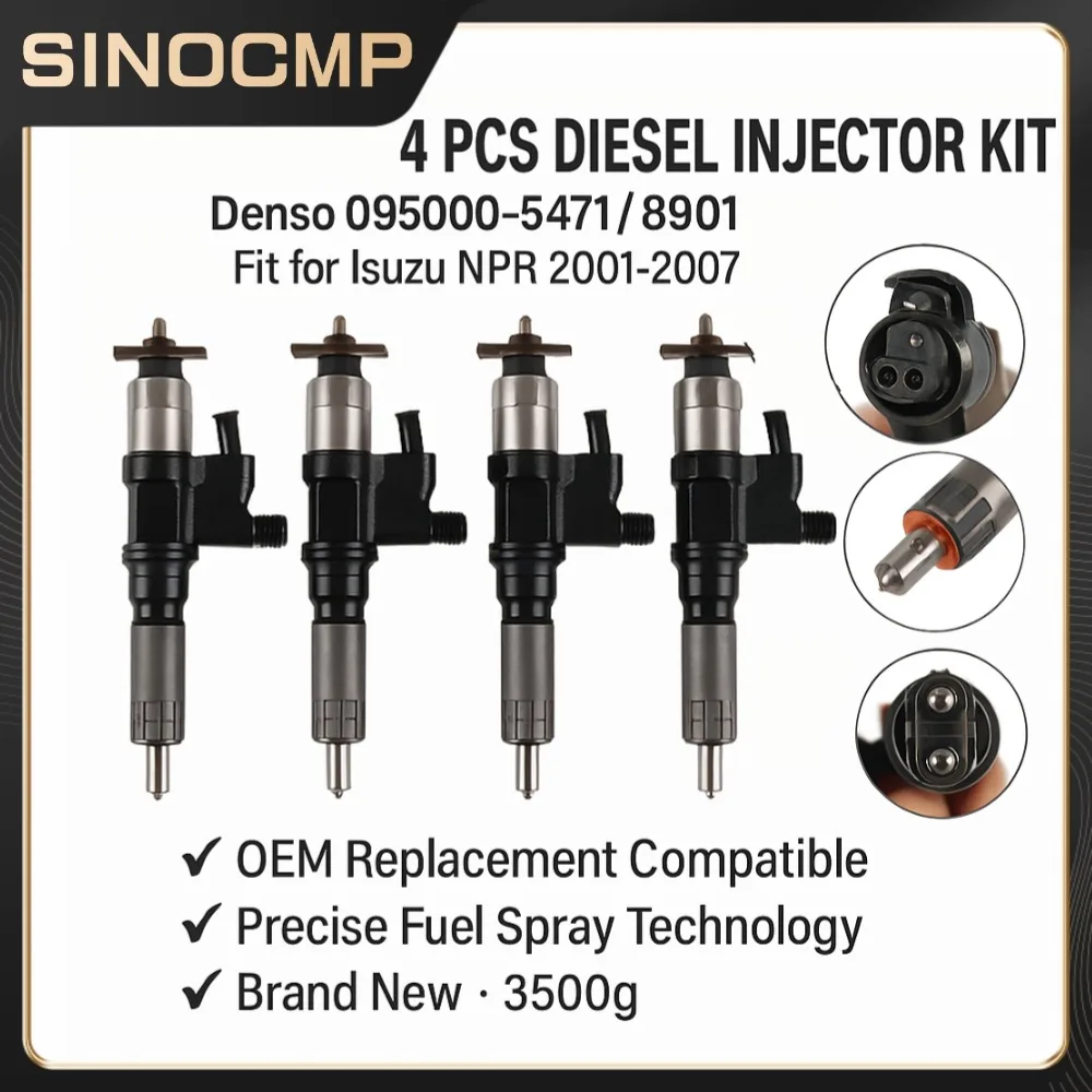 4X топливная форсунка 095000-5471 095000-8901 для Denso 01-07 Isuzu NPR NPR-HD 4HK1, детали дизельного двигателя, система подачи топлива, топливные насосы
4X топливная форсунка 095000-5471 095000-8901 для Denso 01-07 Isuzu NPR NPR-HD 4HK1, детали дизельного двигателя, система подачи топлива, топливные насосы