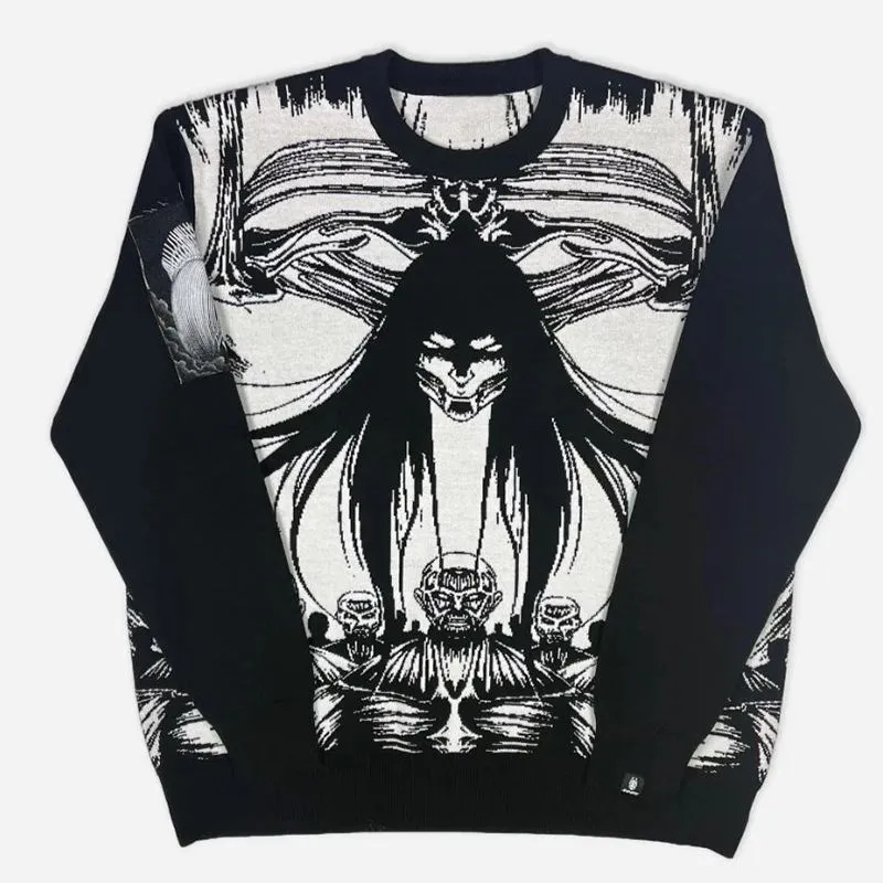 Men Women Fashion Streetwear Black Sweater Anime Knitted Sweater Harajuku Autumn Winter Casual Loose Cotton Pullover Sweaters
Men Women Fashion Streetwear Black Sweater Anime Knitted Sweater Harajuku Autumn Winter Casual Loose Cotton Pullover Sweaters