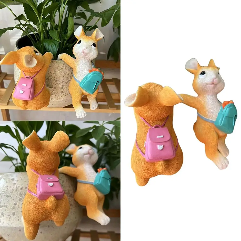 Garden Decor Hanging Garden Ornament Rabbit Pattern with Backpack Rabbit Flower Pot Figurines Decorate Your Flower Pot
Garden Decor Hanging Garden Ornament Rabbit Pattern with Backpack Rabbit Flower Pot Figurines Decorate Your Flower Pot