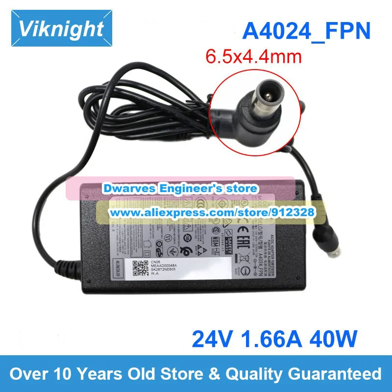 New Genuine A4024-FPN Adapter for SOUNDBAR Charger 24V 1.66A N450 K550 HW-R50C HW K450 HW-N550ZC HW-K650 HW-J550 HW-Q60T
New Genuine A4024-FPN Adapter for SOUNDBAR Charger 24V 1.66A N450 K550 HW-R50C HW K450 HW-N550ZC HW-K650 HW-J550 HW-Q60T