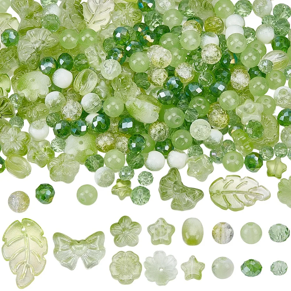 274Pcs 14 Styles Glass Beads Mixed Shapes Green 6~23.5x8~17.5x4~8.5mm Hole: 1~1.6mm
274Pcs 14 Styles Glass Beads Mixed Shapes Green 6~23.5x8~17.5x4~8.5mm Hole: 1~1.6mm