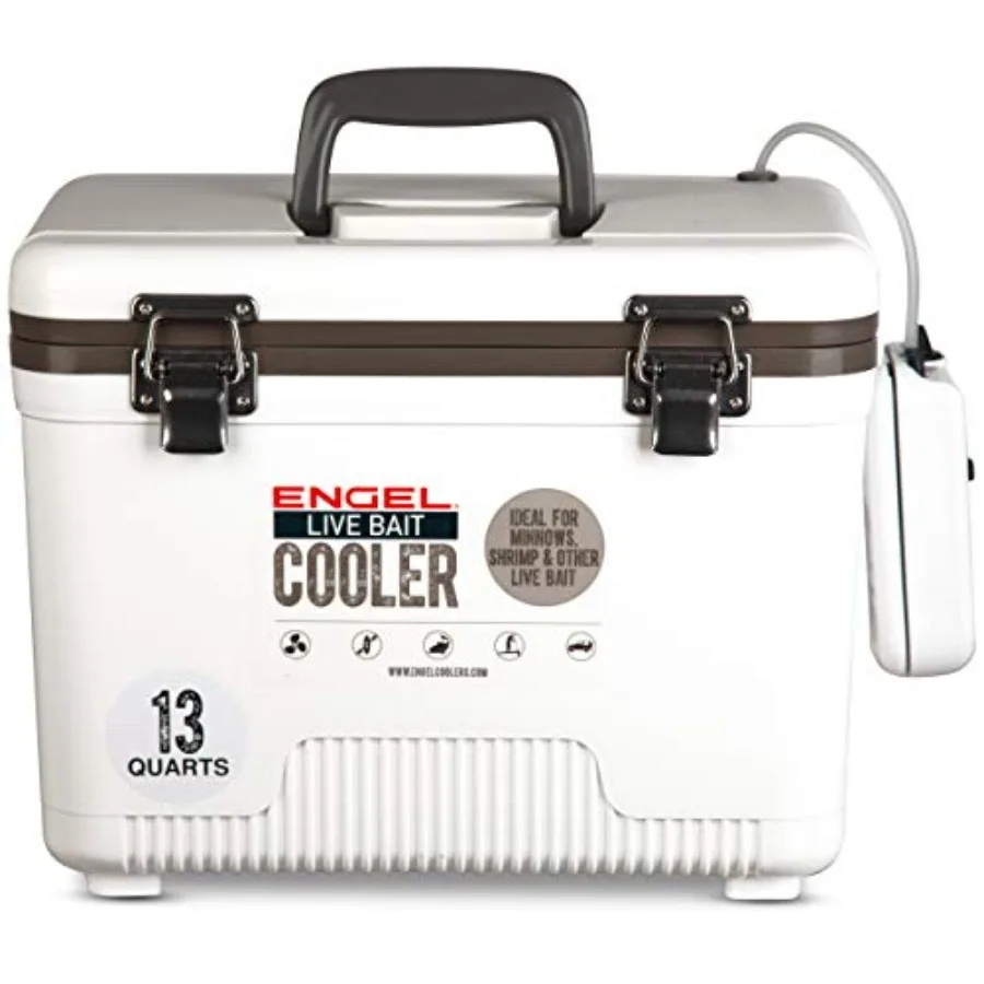 Live Bait Cooler Box with 2nd Gen 2-Speed Aerator Pump - Portable Fishing Station Minnow Bucket for Shrimp Other Live Fish with
Live Bait Cooler Box with 2nd Gen 2-Speed Aerator Pump - Portable Fishing Station Minnow Bucket for Shrimp Other Live Fish with