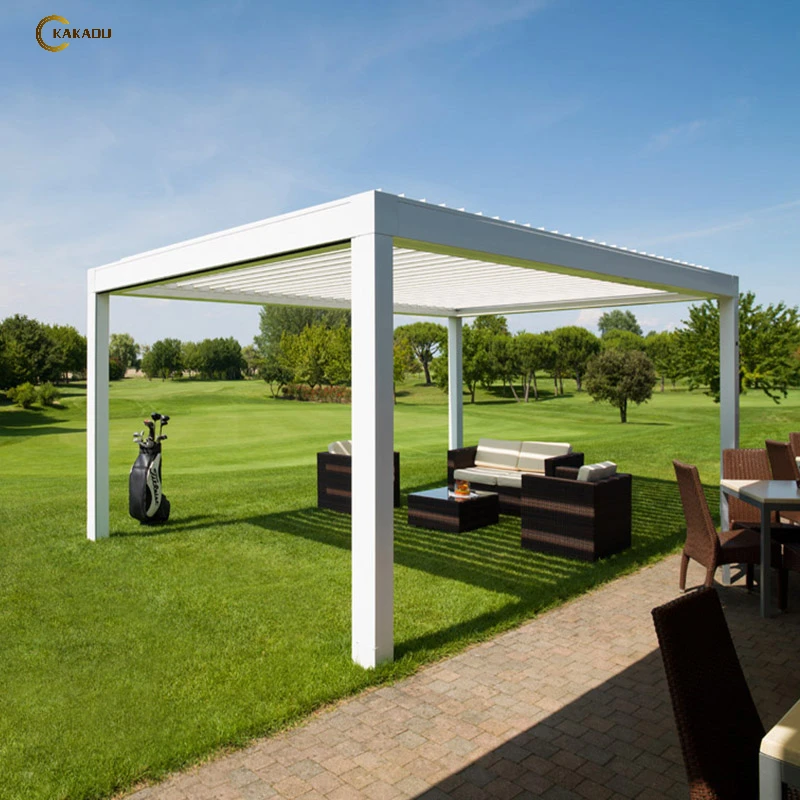 KAKADU Motorized Louvered Pergola Aluminum Powder Coated Rainproof Outdoor Furniture for Parties Available in Choice of Colors
KAKADU Motorized Louvered Pergola Aluminum Powder Coated Rainproof Outdoor Furniture for Parties Available in Choice of Colors