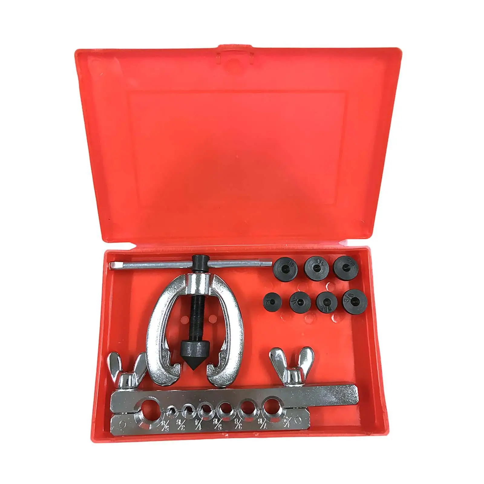 Double Flaring Tool Kit Hardened Steel Tube Flaring Tools for Refrigeration Air Conditioning Aluminum Tube Copper Pipe Vehicle
Double Flaring Tool Kit Hardened Steel Tube Flaring Tools for Refrigeration Air Conditioning Aluminum Tube Copper Pipe Vehicle