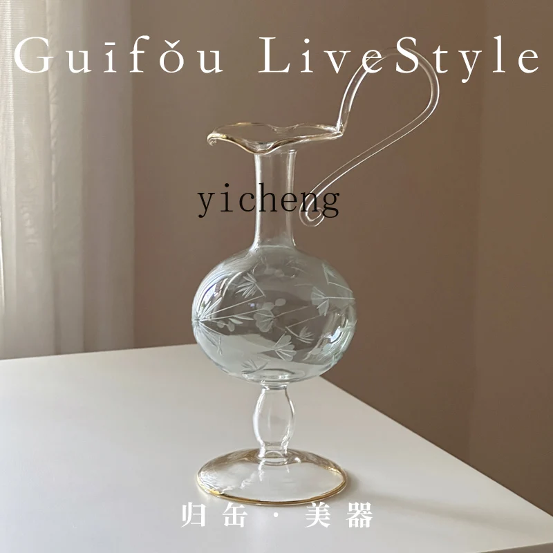 LSL carved glass small vase French new Chinese desktop decorative ornament art flower ware
LSL carved glass small vase French new Chinese desktop decorative ornament art flower ware