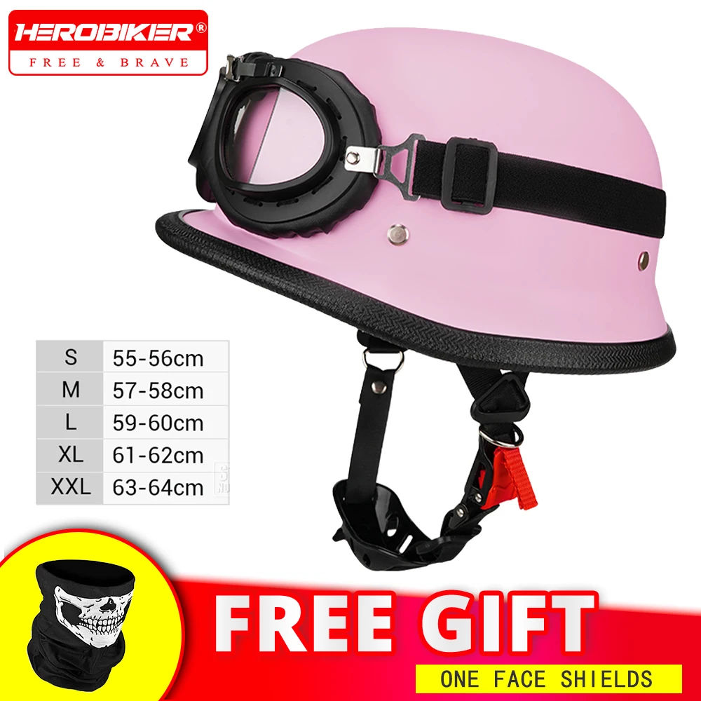 Pink Fashion Motorcycle Helmet Women Classic German Style Motorbike Helmet DOT Approved Capacete De Moto Scooter Half Helmet
Pink Fashion Motorcycle Helmet Women Classic German Style Motorbike Helmet DOT Approved Capacete De Moto Scooter Half Helmet