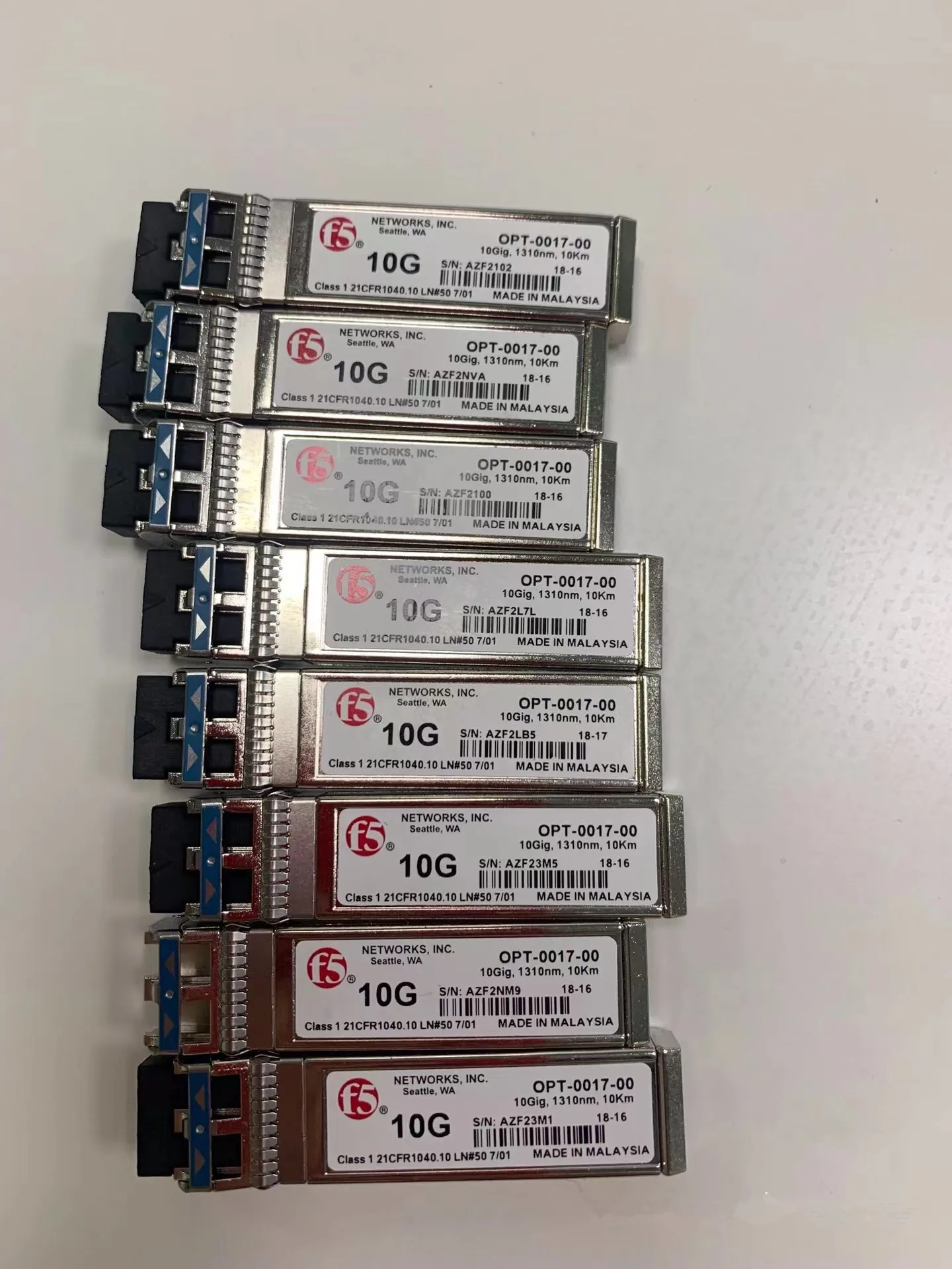 F5 SFP 10 ГБ оптоволоконный модуль OPT-0017-00 10Gig 1310 нм 10 км/10G 10 км SFP переключатель приемопередатчик одномодовый
F5 SFP 10 ГБ оптоволоконный модуль OPT-0017-00 10Gig 1310 нм 10 км/10G 10 км SFP переключатель приемопередатчик одномодовый