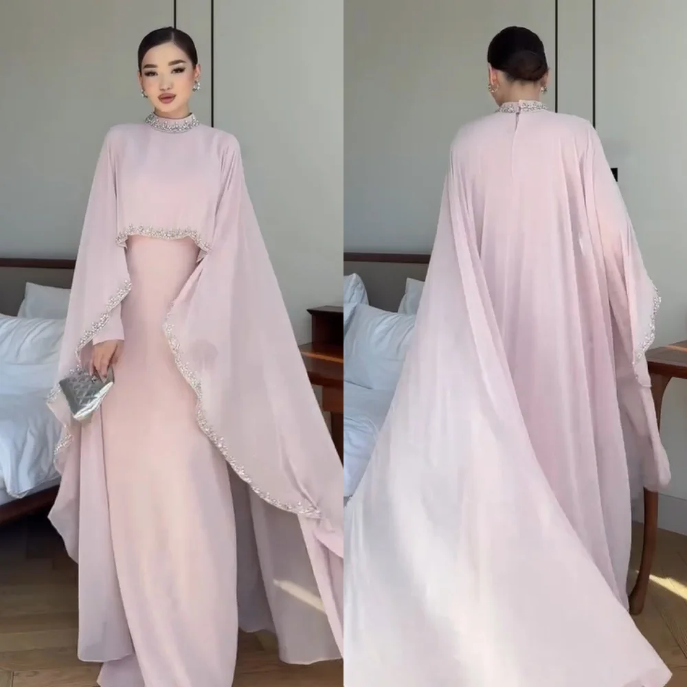 Customized Pastrol Jersey Sequined Pleat Straight High Collar Long Dresses Bespoke Occasion Party High Quality
Customized Pastrol Jersey Sequined Pleat Straight High Collar Long Dresses Bespoke Occasion Party High Quality
