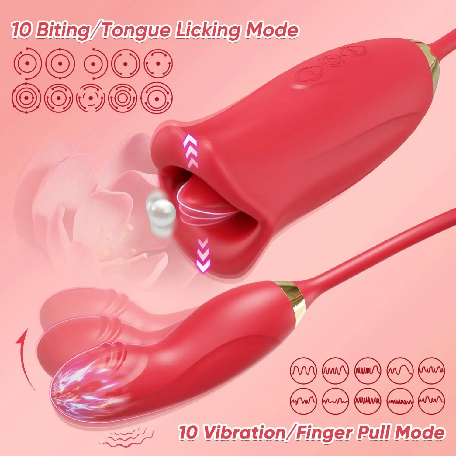 Rose Sex Toy G Spot Vibrator For Women - 4 In 1 Tongue Clitoral Vibrator With 10 Tongue Licking & 10 Finger Vibrators Nipple Ana
Rose Sex Toy G Spot Vibrator For Women - 4 In 1 Tongue Clitoral Vibrator With 10 Tongue Licking & 10 Finger Vibrators Nipple Ana
