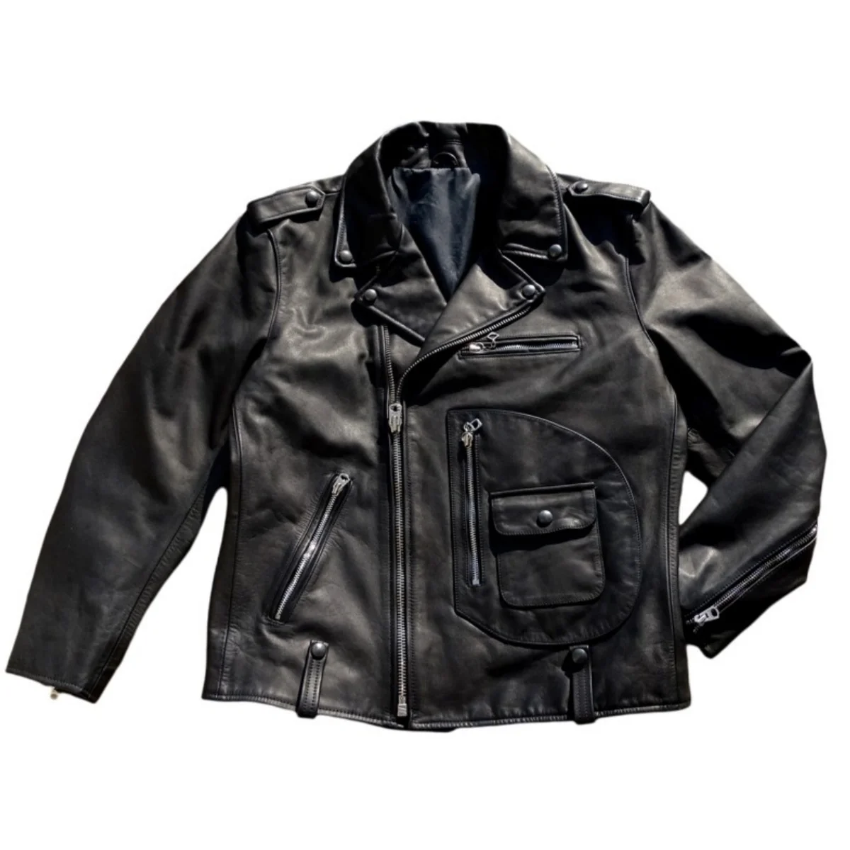 Black Autumn Leather Jacket Men Sports Style Plus Size 5XL Genuine Natural Cowhide Turn-Down Collar Diagonal Zipper Coat
Black Autumn Leather Jacket Men Sports Style Plus Size 5XL Genuine Natural Cowhide Turn-Down Collar Diagonal Zipper Coat
