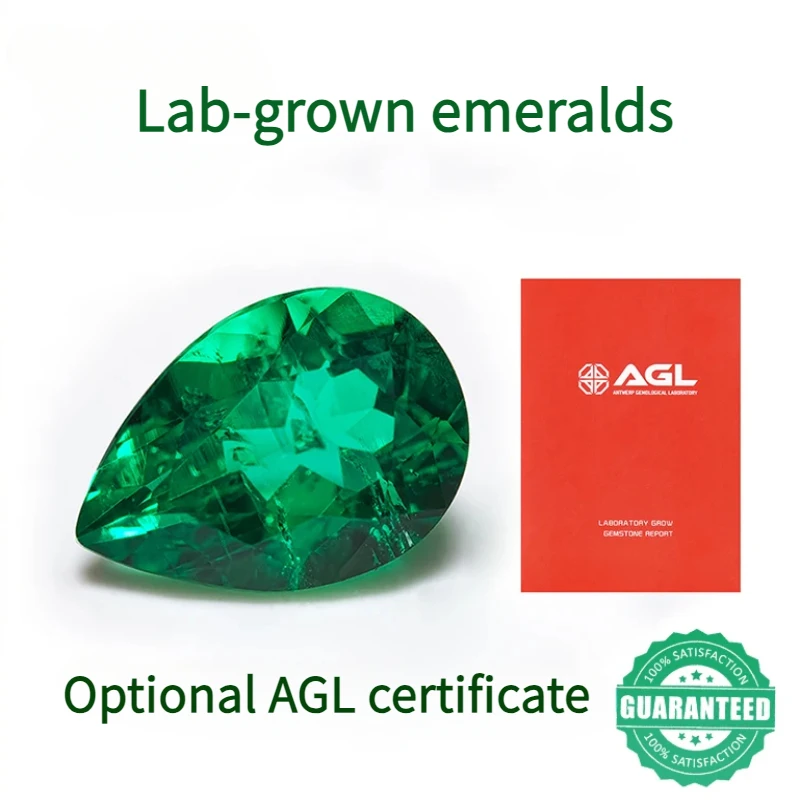 High Quality Hydrothermal Pear Cut Colombian Lab Grown Emerald Loose Stone Comes with an AGL Certificate for Jewelry Setting
High Quality Hydrothermal Pear Cut Colombian Lab Grown Emerald Loose Stone Comes with an AGL Certificate for Jewelry Setting