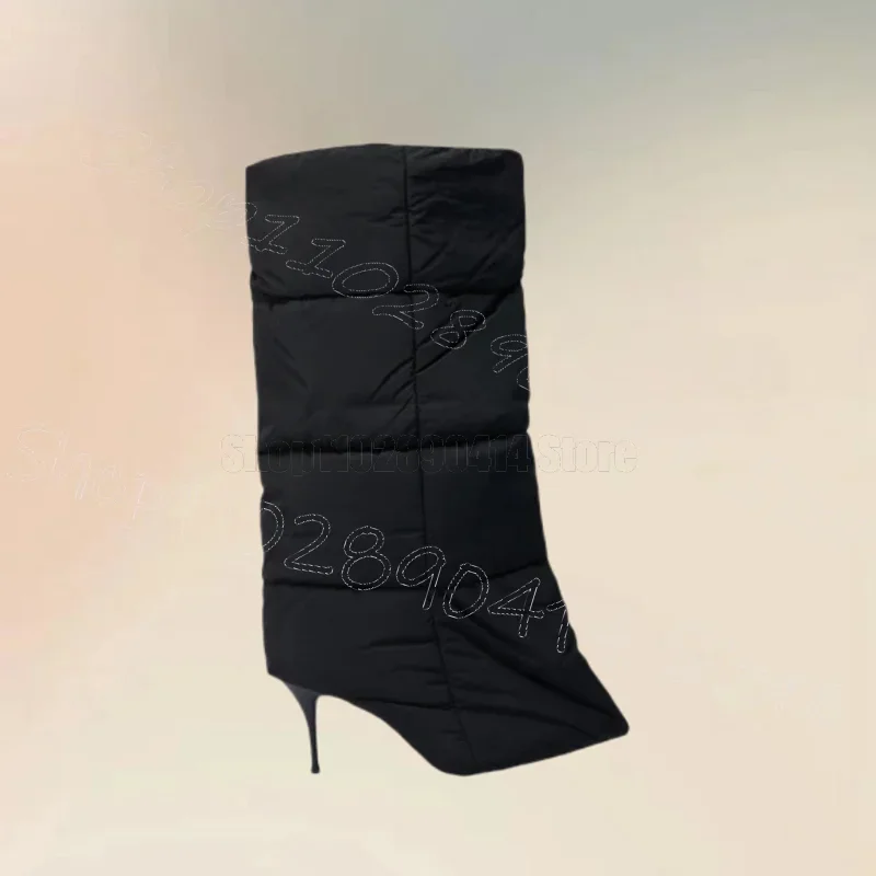 Black Down Feather Large Cuff Pointed Toe Boots Slip On Women Shoes Thin High Heels Novel Party Banquet 2025 Zapatos Para Mujere
Black Down Feather Large Cuff Pointed Toe Boots Slip On Women Shoes Thin High Heels Novel Party Banquet 2025 Zapatos Para Mujere
