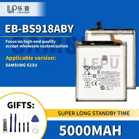 Original SAM S23U Quality Repair Battery EB-BS918ABY 5000mAh with Free Tool Kits SAMSUNG S23U Replacement Battery EB-BS918ABY