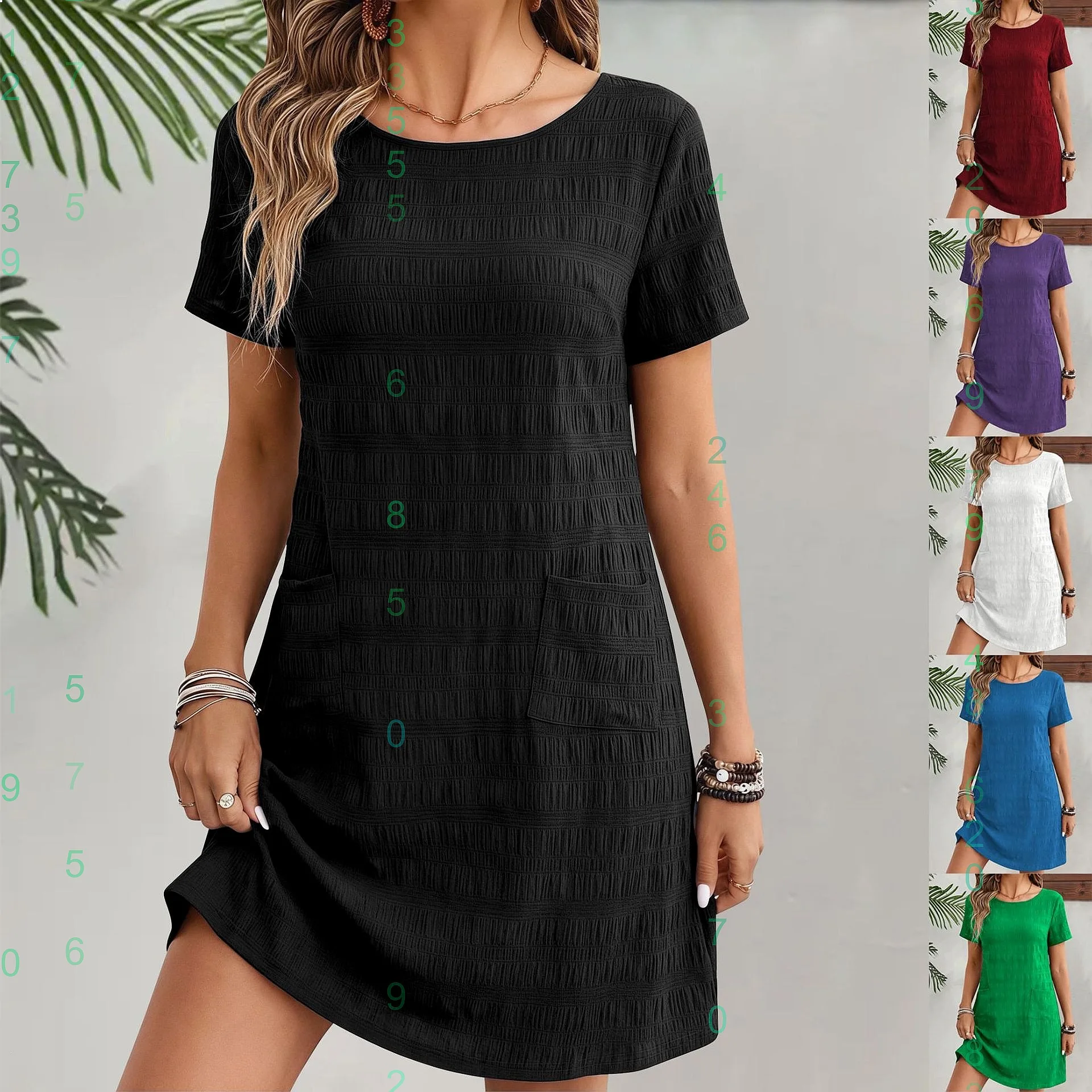 Summer Solid Color Women's Dress, Casual Short Sleeve Dresses for Spring Summer, Fashion Women's Dresses
Summer Solid Color Women's Dress, Casual Short Sleeve Dresses for Spring Summer, Fashion Women's Dresses