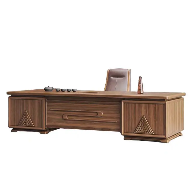 Ebony boss desk solid wood new Chinese style high-end chairperson manager big desk office furniture full set
Ebony boss desk solid wood new Chinese style high-end chairperson manager big desk office furniture full set
