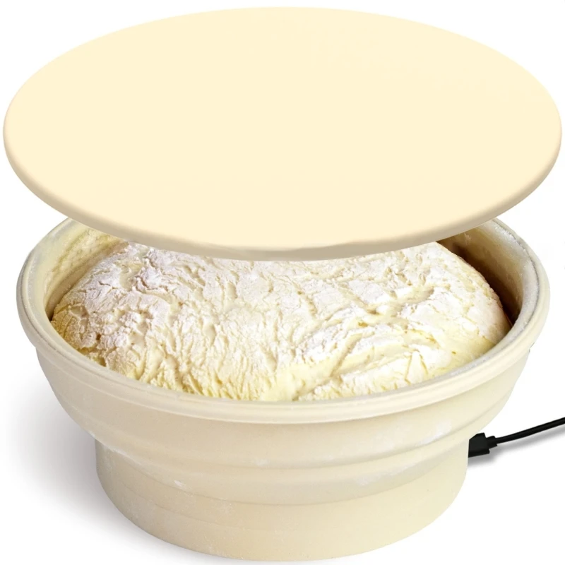 Round Foldable Bread Proofing Basket with Temperature Control Electric Silicone Banneton Sourdough Fermentation Bowl
Round Foldable Bread Proofing Basket with Temperature Control Electric Silicone Banneton Sourdough Fermentation Bowl
