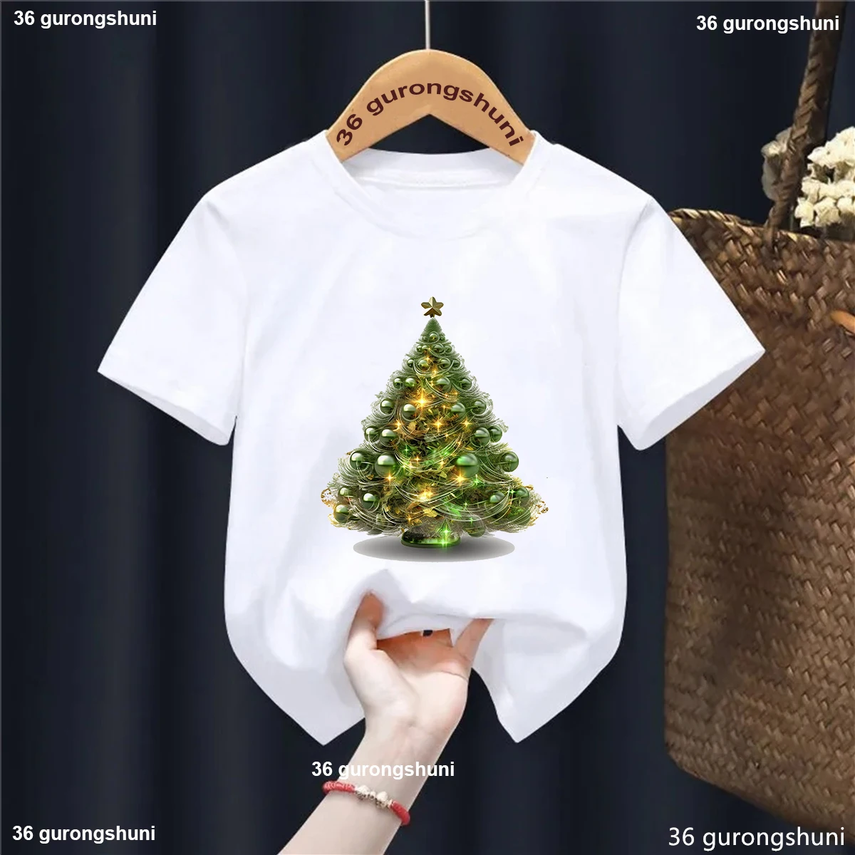 Christmas Tree Printed T Shirt Girls/Boys Funny Kids Clothes White Blue Yellow Tshirt Summer Tops Short Sleeve T-Shirt
Christmas Tree Printed T Shirt Girls/Boys Funny Kids Clothes White Blue Yellow Tshirt Summer Tops Short Sleeve T-Shirt