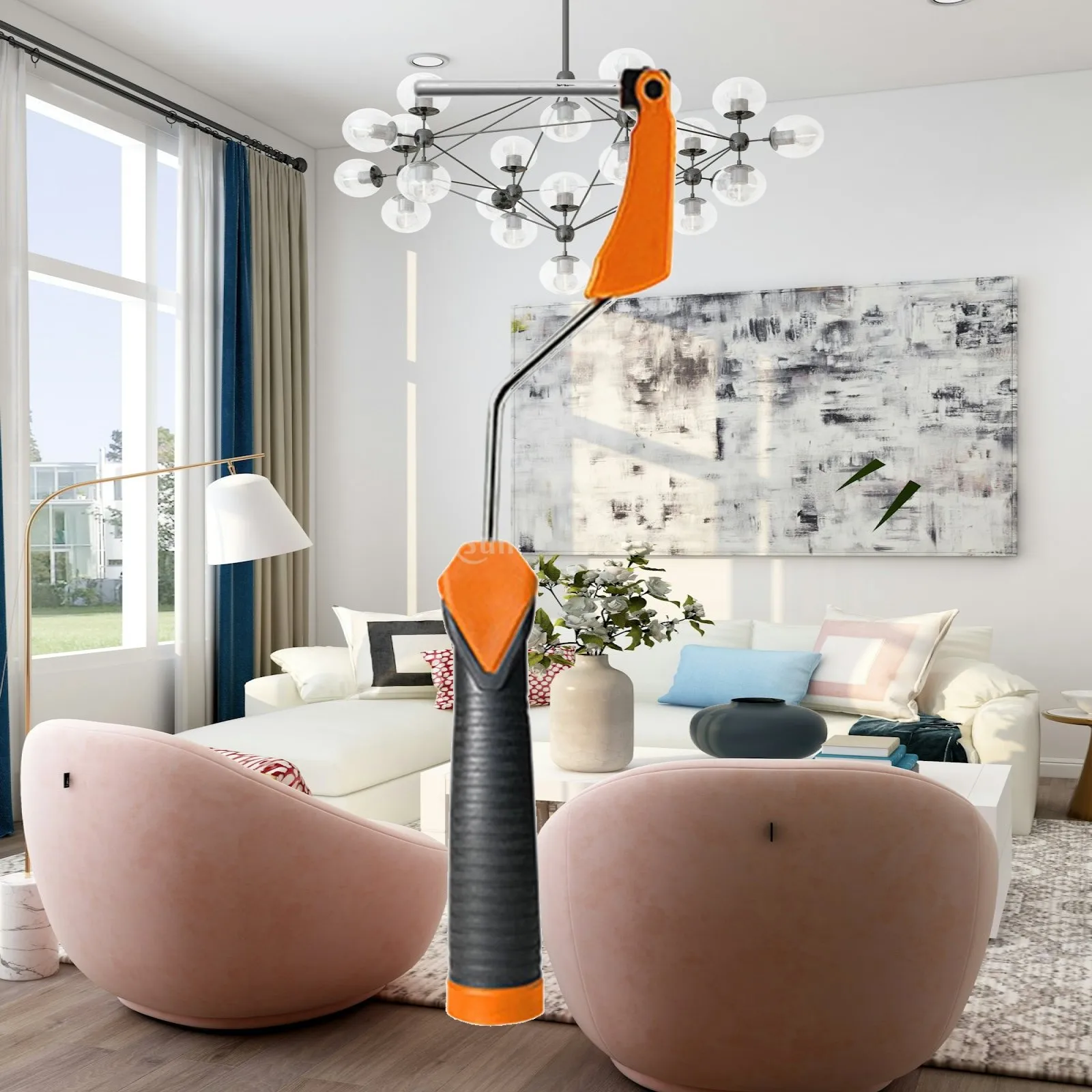 High Performance Paint Roller Frame 4 Inch Painting Tool with Push Handle for Wall Edges Furniture Restoration
High Performance Paint Roller Frame 4 Inch Painting Tool with Push Handle for Wall Edges Furniture Restoration