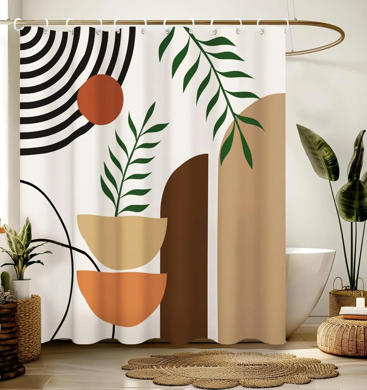 Abstract Plant Geometric Shower Curtain Modern Art Bathroom Decor Minimalist Style Bath Curtain for Home Decoration
Abstract Plant Geometric Shower Curtain Modern Art Bathroom Decor Minimalist Style Bath Curtain for Home Decoration
