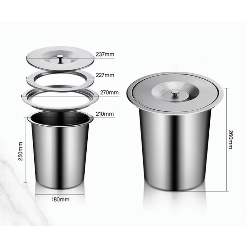 8L kitchen countertop built-in stainless steel trash can embedded trash can environmental protection hidden embedded trash can
8L kitchen countertop built-in stainless steel trash can embedded trash can environmental protection hidden embedded trash can