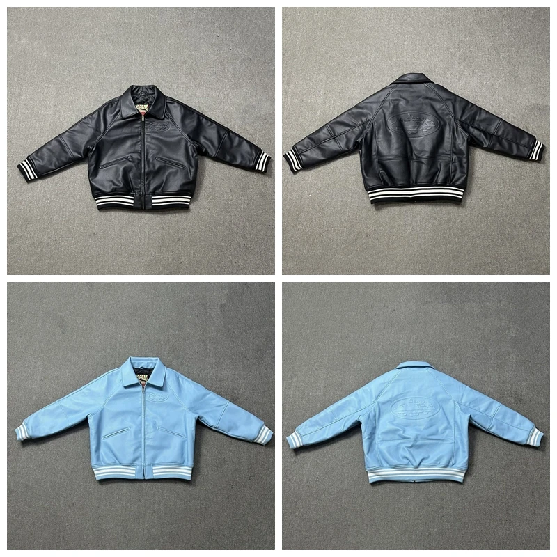 New Thiened PU Leather Jaet Outerwear for Men And Women Devil Island High Street Casual Baseball Sle Emed Design Wa...
New Thiened PU Leather Jaet Outerwear for Men And Women Devil Island High Street Casual Baseball Sle Emed Design Wa...