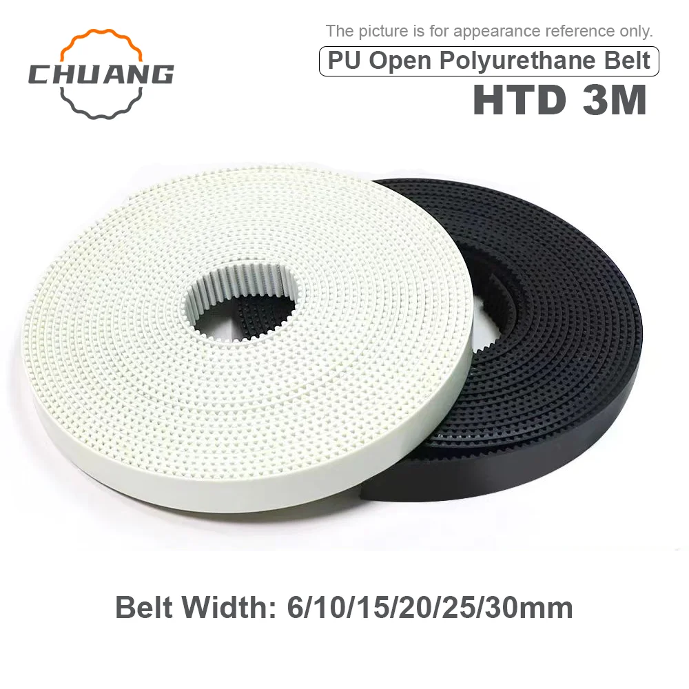HTD 3M Open Timing Belt Width 6/10/15/20/25/30mm 3M PU Synchronous Belts Polyurethane with Steel Wire High quality customizable
HTD 3M Open Timing Belt Width 6/10/15/20/25/30mm 3M PU Synchronous Belts Polyurethane with Steel Wire High quality customizable
