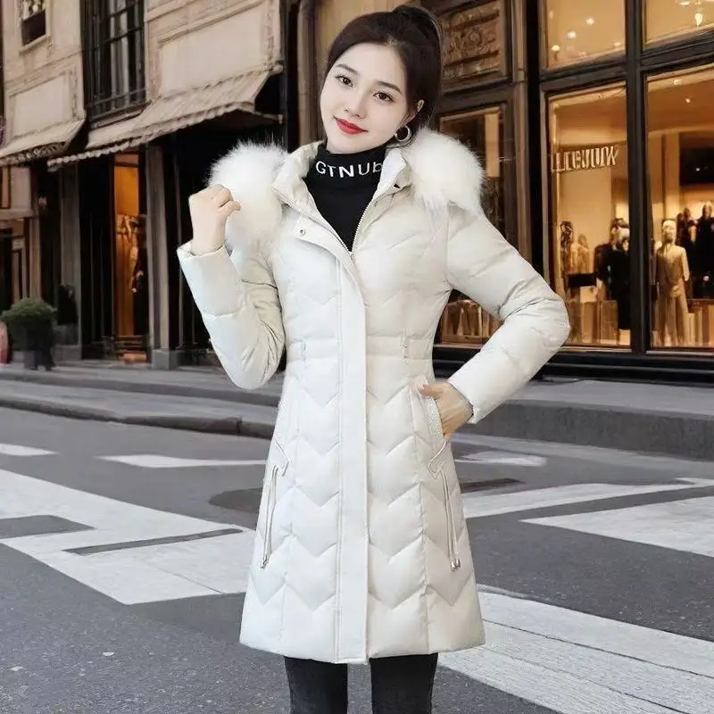 2025 New Long Down Cotton Parkas Coat Female Winter Loose Large Fur Collar Hooded Warm Thick Parkas Puffer Women Padded Overcoat
2025 New Long Down Cotton Parkas Coat Female Winter Loose Large Fur Collar Hooded Warm Thick Parkas Puffer Women Padded Overcoat