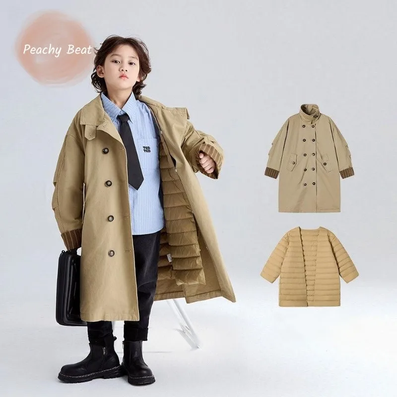 Модная ветровка для маленьких мальчиков и девочек + хлопковое стеганое пальто, 2 шт., верхняя одежда для детей-подростков, зимняя повседневная одежда для малышей, От 5 до 16 лет
Модная ветровка для маленьких мальчиков и девочек + хлопковое стеганое пальто, 2 шт., верхняя одежда для детей-подростков, зимняя повседневная одежда для малышей, От 5 до 16 лет