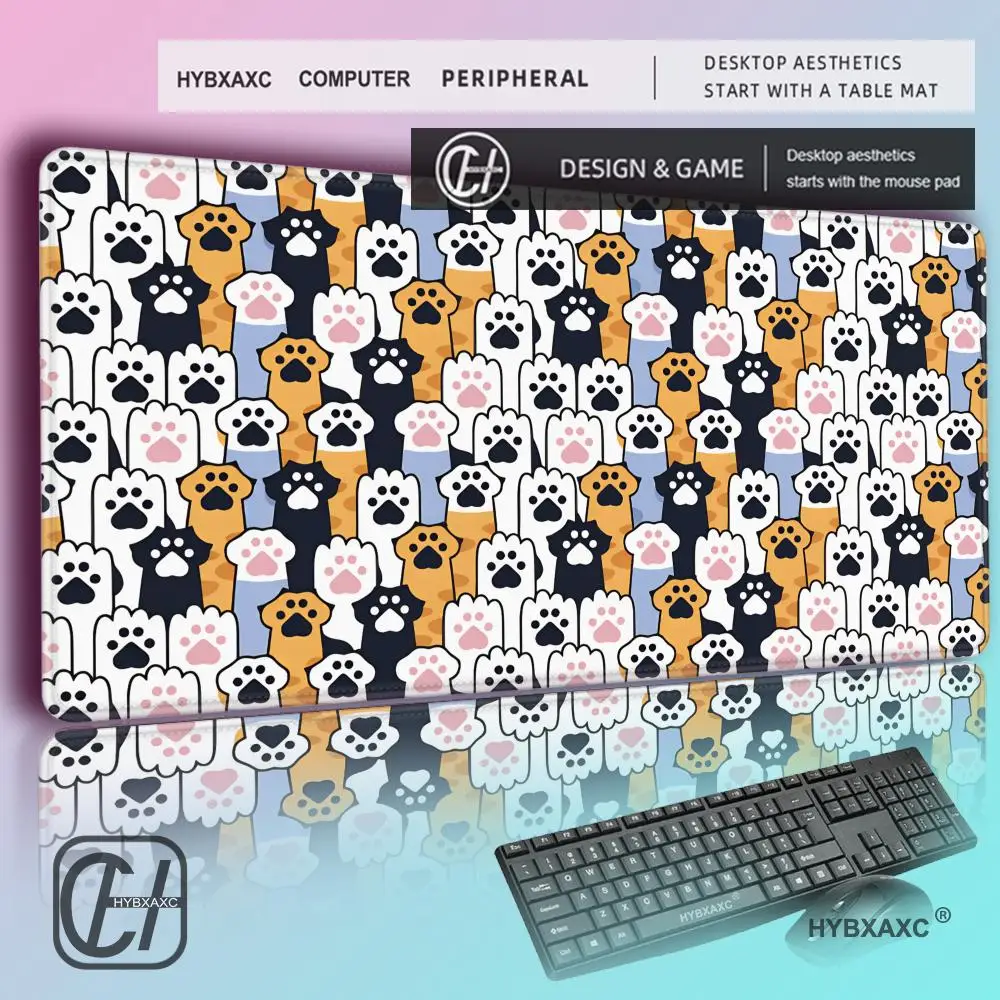 HYBXAXC Cute Cartoon Cat Paws Mouse Pad Large Gaming MousePad Anti-Slip Rubber Deskmat HD Gamer Computer Accessories Desk
HYBXAXC Cute Cartoon Cat Paws Mouse Pad Large Gaming MousePad Anti-Slip Rubber Deskmat HD Gamer Computer Accessories Desk