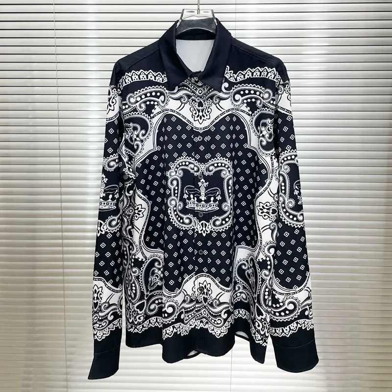 Luxury Royal Style Long Sleeve Shirts Men Clothing Casual Digital Printing Manga Longa Prom Party Shirts Chemise Homme De Luxe
Luxury Royal Style Long Sleeve Shirts Men Clothing Casual Digital Printing Manga Longa Prom Party Shirts Chemise Homme De Luxe