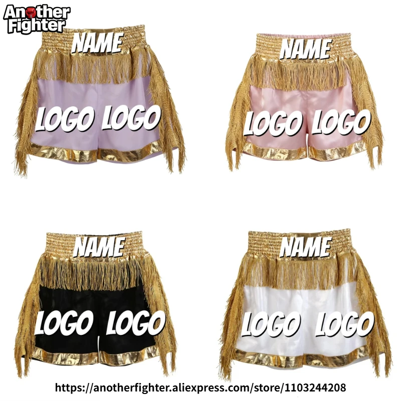 Personalized Muay Thai Boxing Shorts Tassels Custom Logo Kickboxing Trunks Female Male Children Combat MMA Fight Training Pants
Personalized Muay Thai Boxing Shorts Tassels Custom Logo Kickboxing Trunks Female Male Children Combat MMA Fight Training Pants