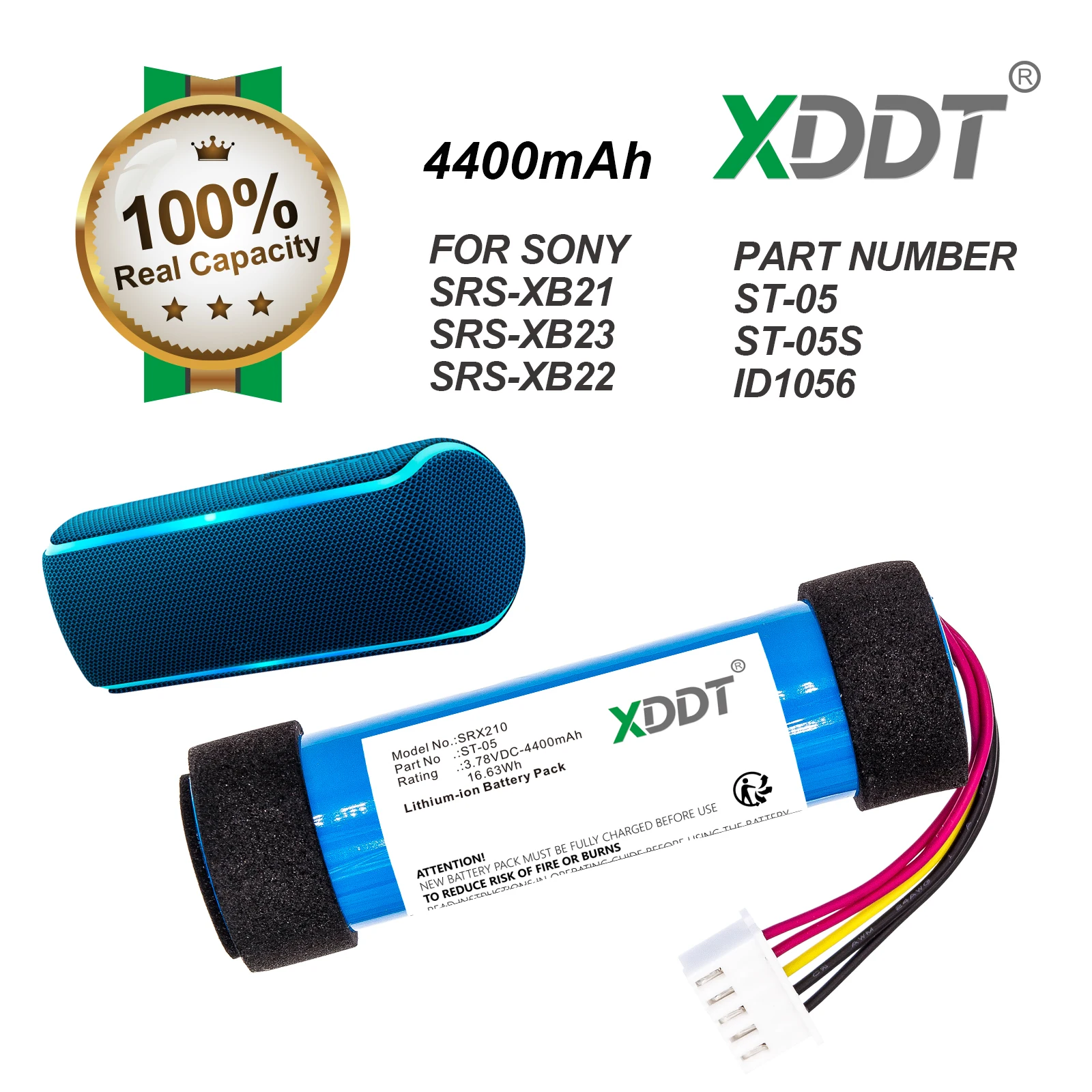 Аккумулятор динамика XDDT 4400 мАч ST-05 ID1056 для Sony SRS-XB21 SRS-XB23 SRS-XB22
Аккумулятор динамика XDDT 4400 мАч ST-05 ID1056 для Sony SRS-XB21 SRS-XB23 SRS-XB22